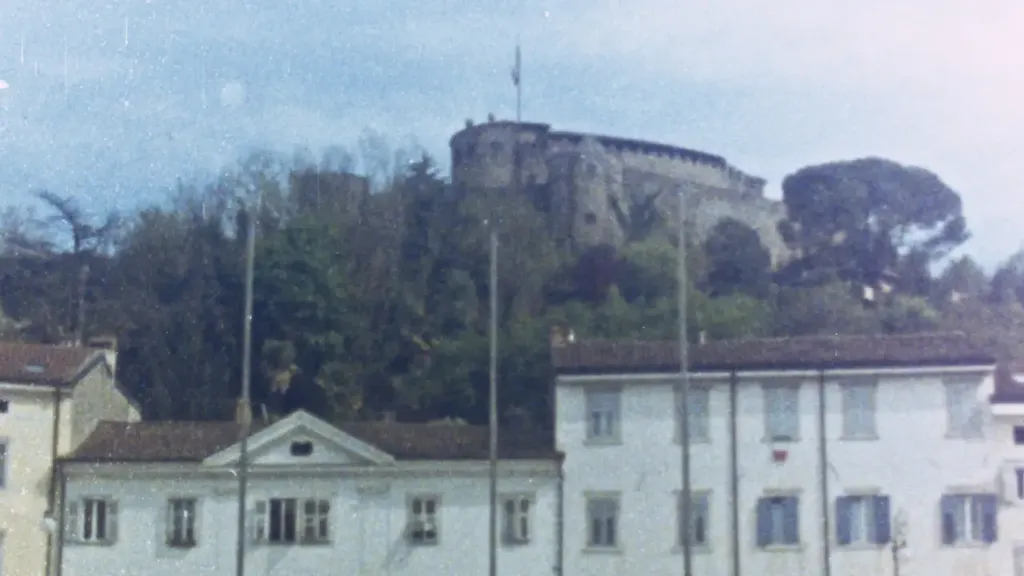 Vintage photo of Gorizia Castle, taken in Italy.